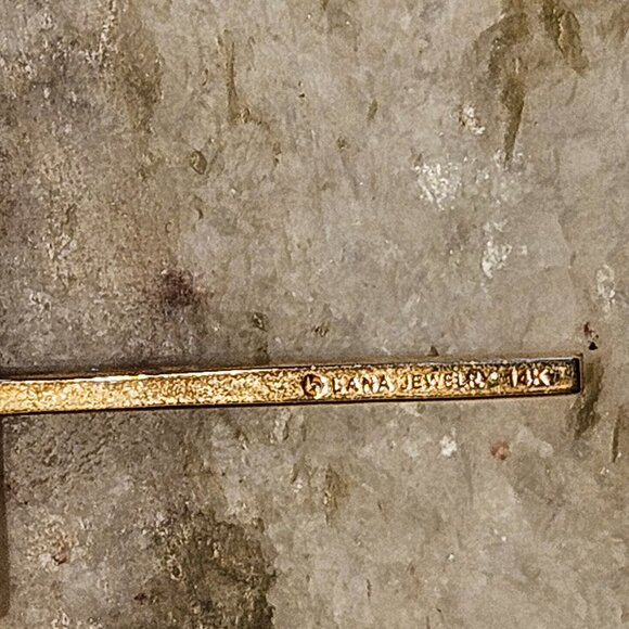 RARE MODERN LUXURY LANA JEWELRY FLAWLESS DIAMOND 14K GOLD CROSS PIERCED EARRINGS - Picture 9 of 15